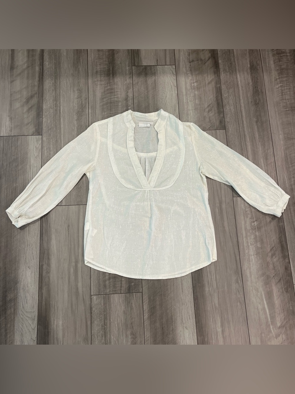 TO THE MAX Lightweight White V-Neck Blouse - Women's Top